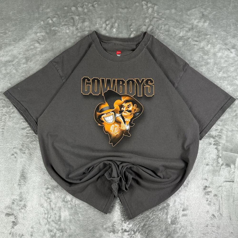 Eskimo Joe's Oklahoma State Cowboys "Orangeheart" Grey Graphic T-shirt L